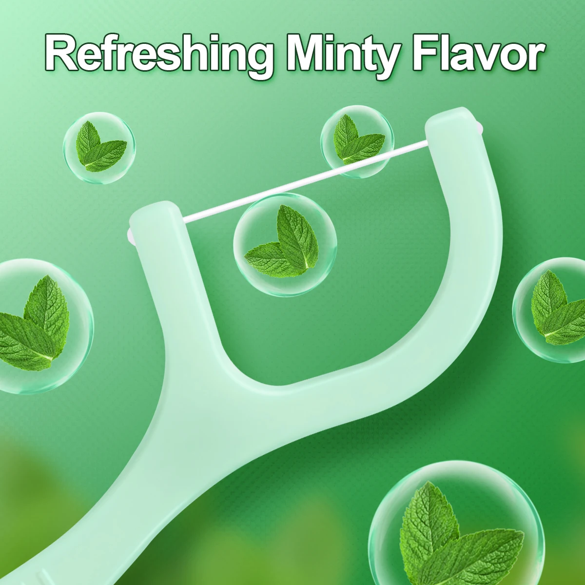 Hilo dental menta con sabor refrescante para higiene bucal diaria