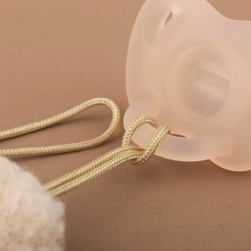 Cadena portachupetes de algodón – Clip masticable para bebé - imagen 3