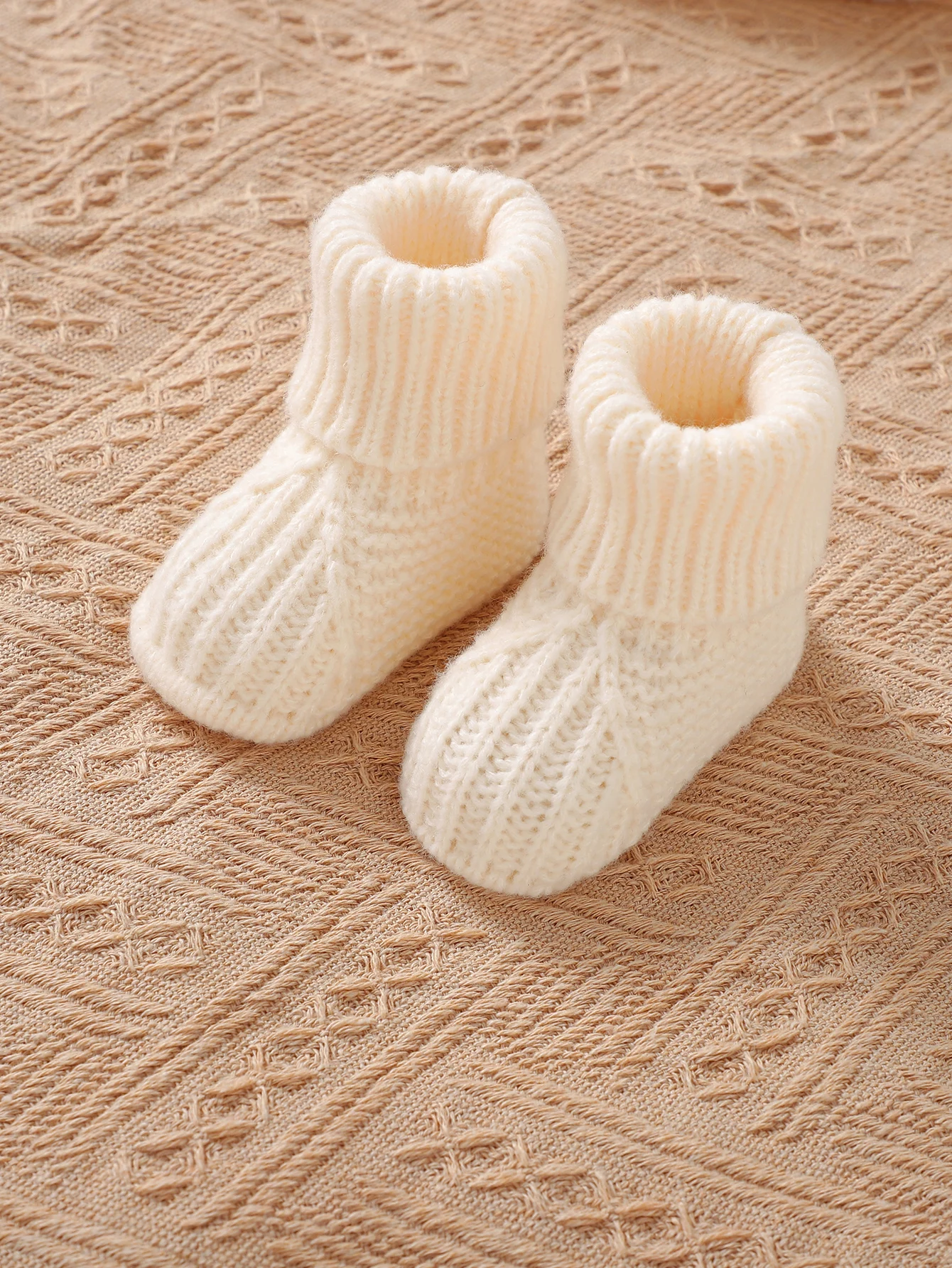 Pelele de punto con gorro para bebé – Conjunto de invierno cálido - imagen 5