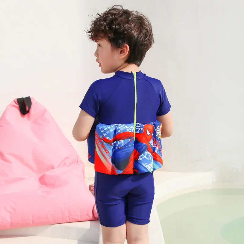 Traje de baño flotante monopieza manga corta animado para niños - imagen 4