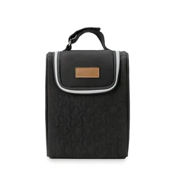 Bolsa de pañales expandible portátil negra para viaje