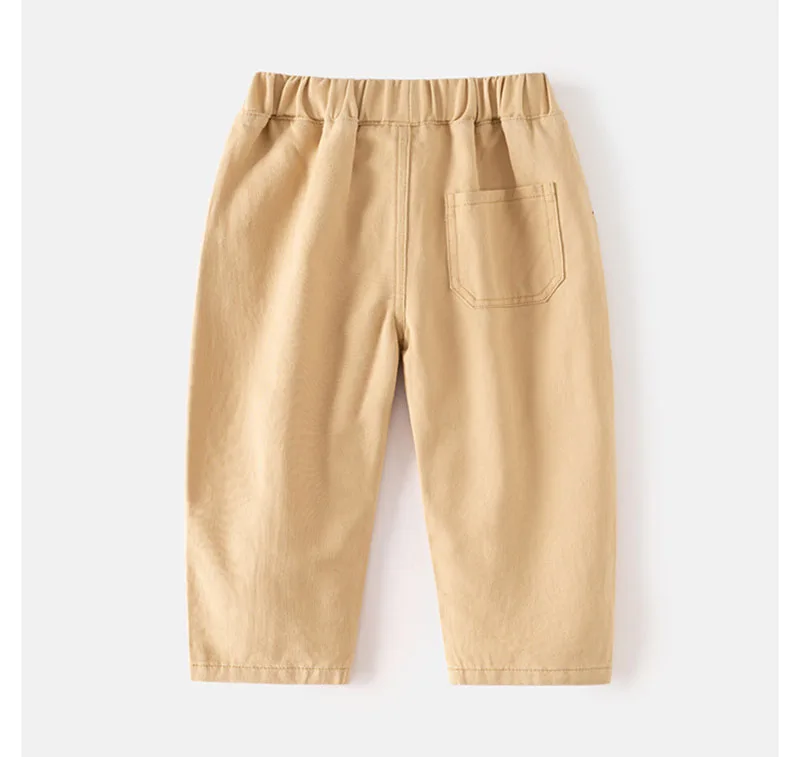 MILANCEL Pantalones informales de primavera lisos para niños