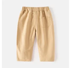 MILANCEL Pantalones informales de primavera lisos para niños