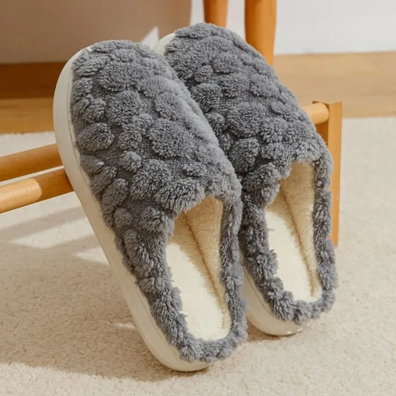 Zapatillas de casa antideslizantes térmicas de felpa con polar - imagen 5