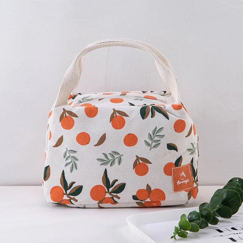 Bolsa de almuerzo aislada loneta con frutas reutilizable - imagen 2