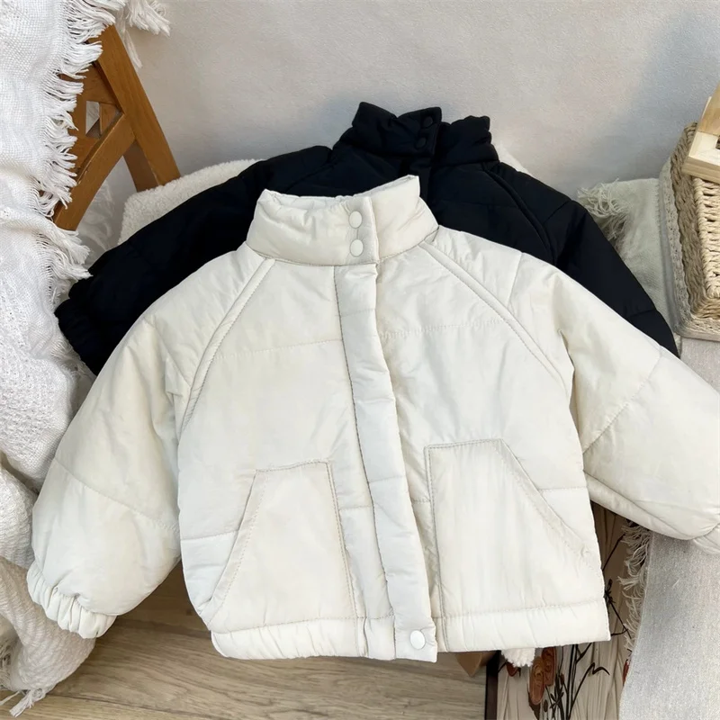 Abrigo acolchado infantil con cuello vuelto cálido de invierno - imagen 2