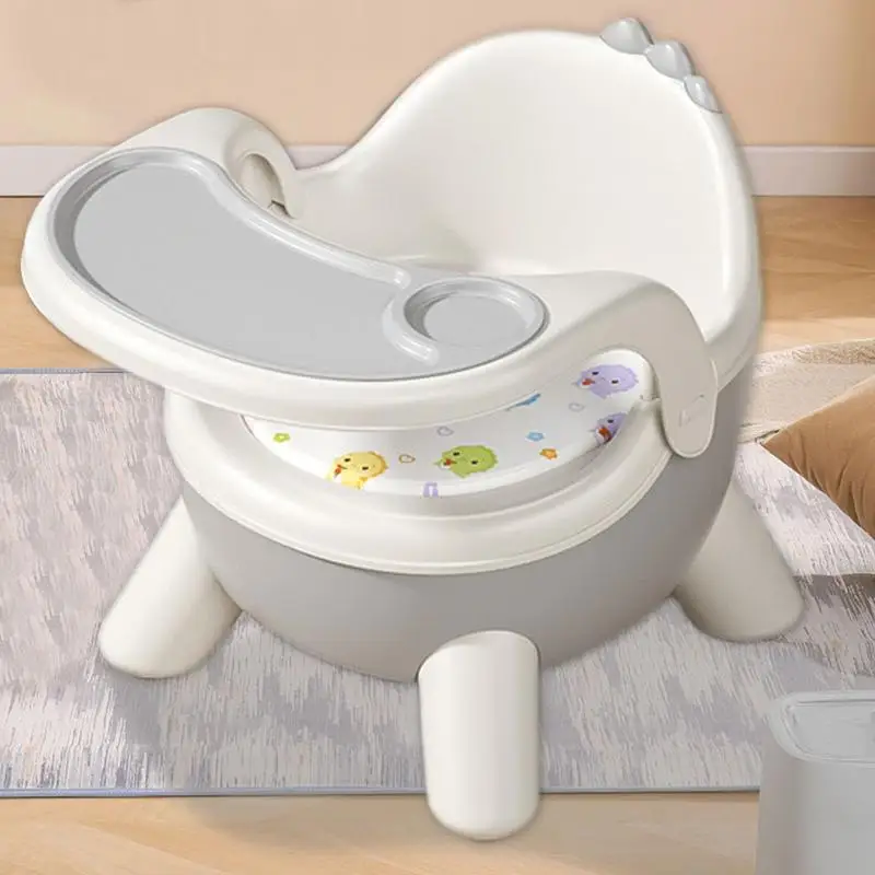 Silla para comer infantil de dinosaurio con bandeja doble y sonido - imagen 3