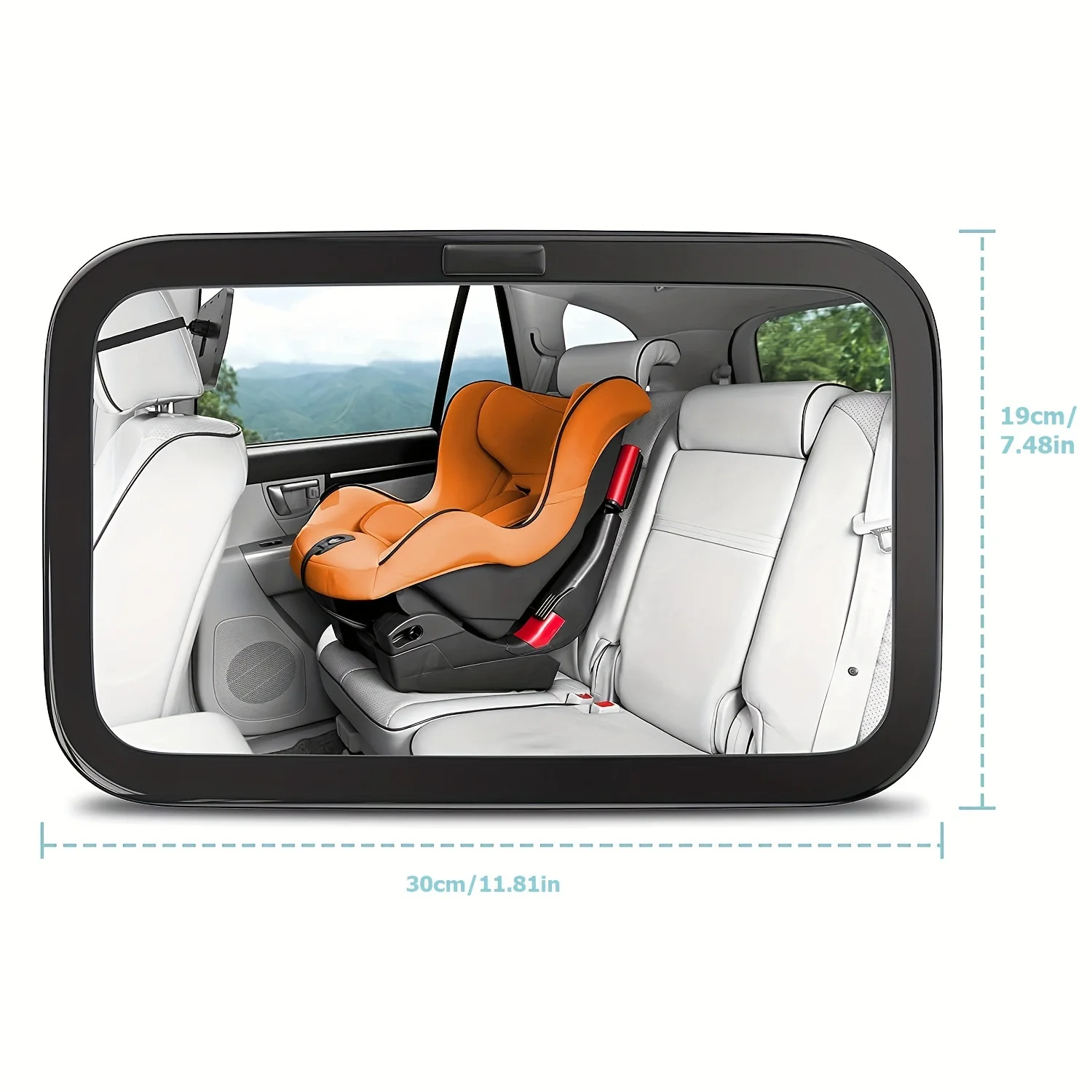 Espejo BabyView seguridad coche – Supervisión bebés asiento trasero - imagen 5