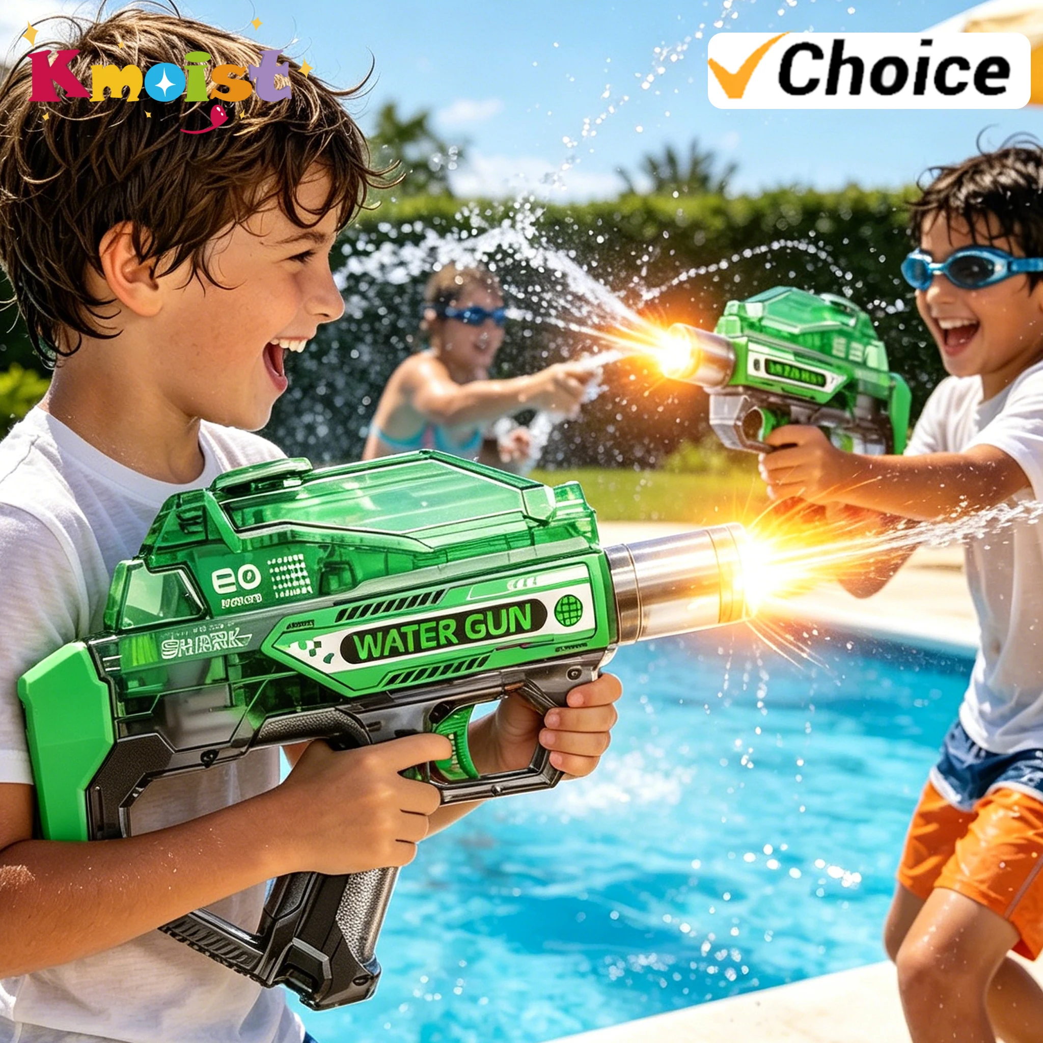 Pistola de agua automática con luz LED para niños y jardín - imagen 3