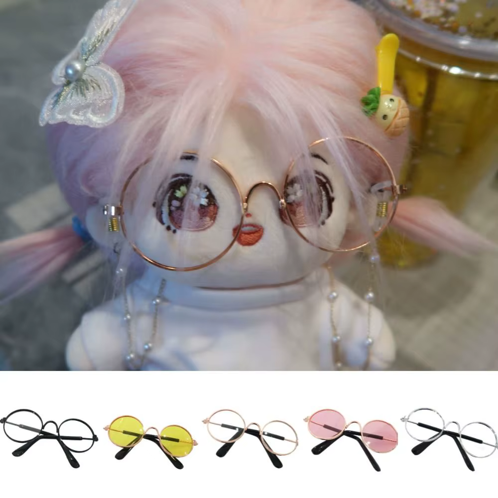 Gafas para muñecas con montura redonda multicolor de juguete