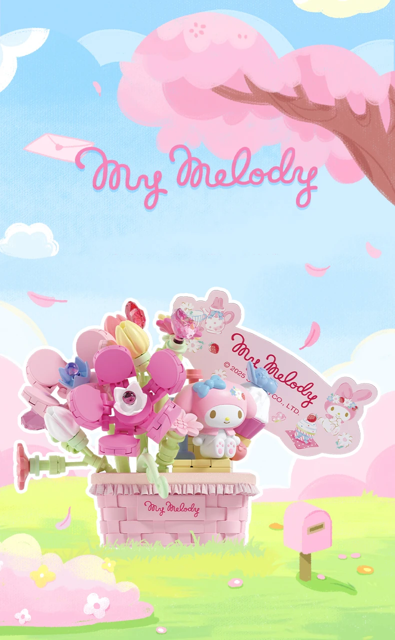 Piezas para montar el bonsái floral Sanrio