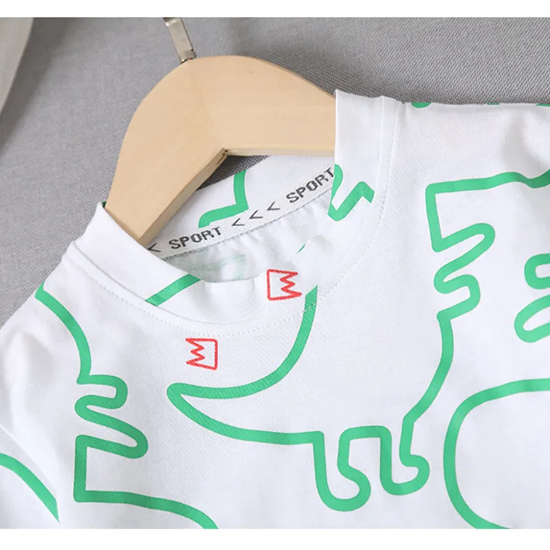 Conjunto veraniego para bebés y niños: camiseta de algodón con dibujos - imagen 5