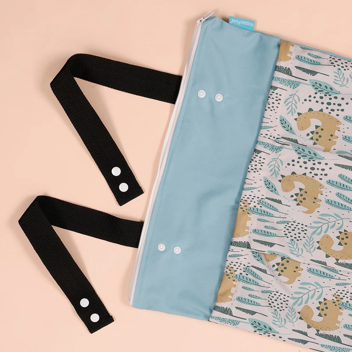 Bolsa pañales impermeable con cremallera seca húmeda estampado moda - imagen 3