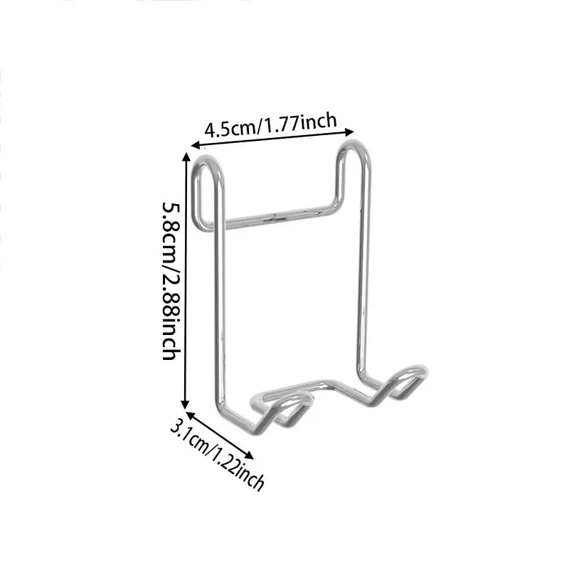 Cesta esquinera de acero inoxidable con soporte para afeitado
