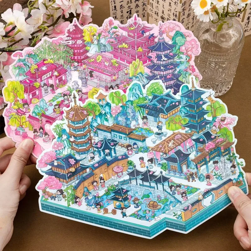 Pegatinas 3D casa de muñecas escenas en relieve - imagen 3