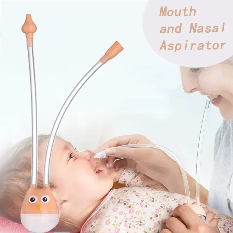 Aspirador nasal antirreflujo para bebé con boquilla de silicona