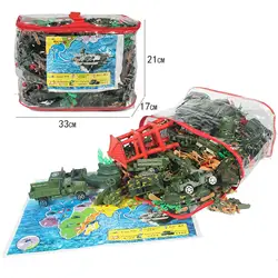 Set de soldados de juguete con tanques y vehículos base ejército