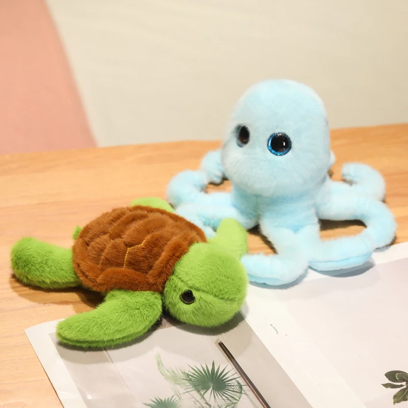 Peluche de animales marinos súper suave, tiburón y tortuga - imagen 2