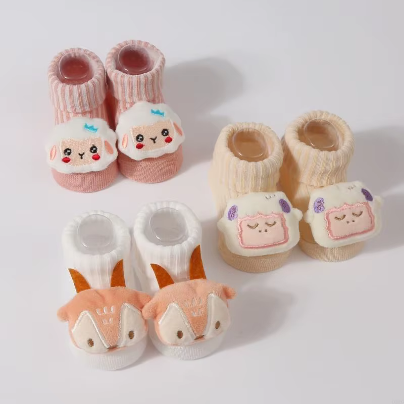 QX2D Calcetines bebé algodón con diseños de dibujos animados - imagen 2