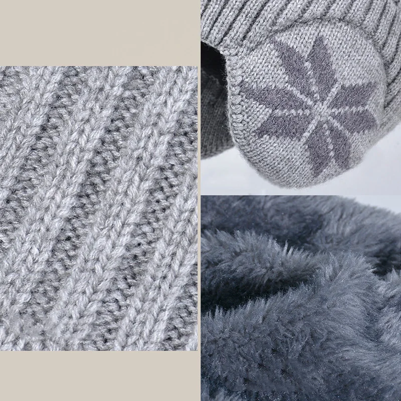 Gorro de punto con orejeras y bufanda para niño – Forro felpa - imagen 5