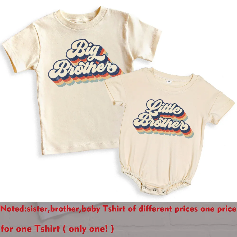 Big Bro Little Bro – Camiseta hermanos estilo vintage - imagen 4