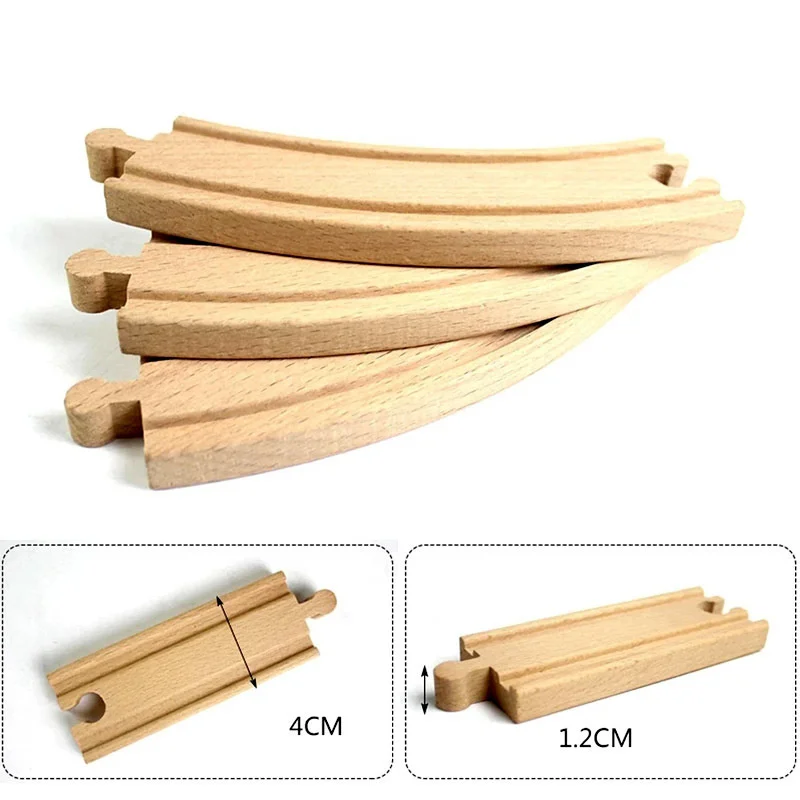 Pista de tren de madera de haya para vías universales - imagen 4