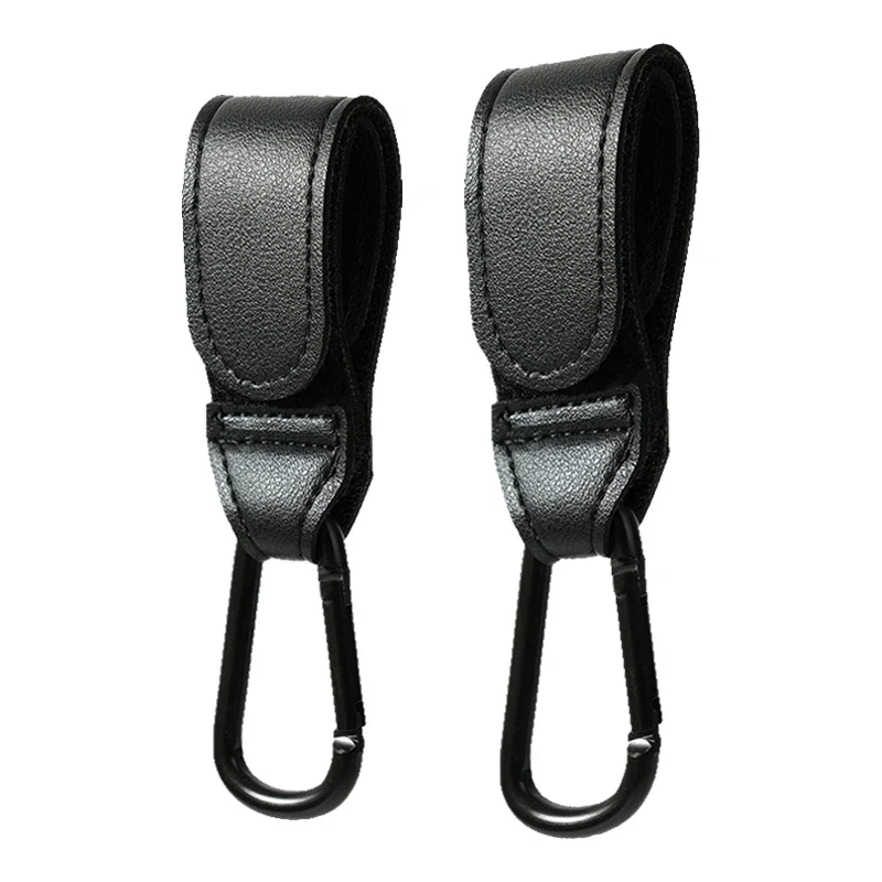 Bolsa de cochecito de cuero PU con gancho giratorio 360° - imagen 5