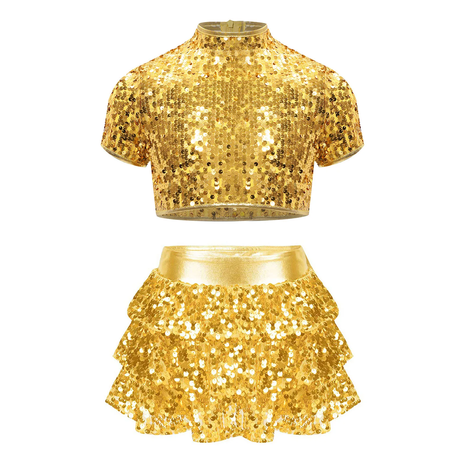 Culottes con falda metálica