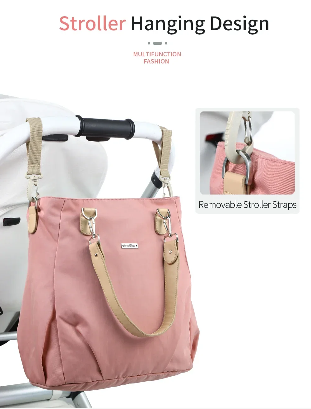 Insular Bolso Pañalero para Coche – Portapañales Multifuncional - imagen 5