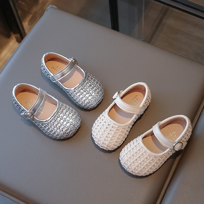 Zapatos de cuero primavera-otoño para niñas con suela antideslizante - imagen 3