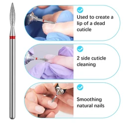 vvocci Fresadora de uñas eléctrica con punta diamante para manicura