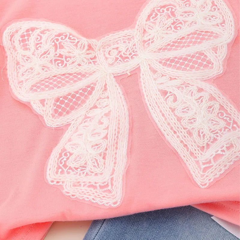Conjunto verano bebé: top lazo algodón + vaqueros - imagen 5