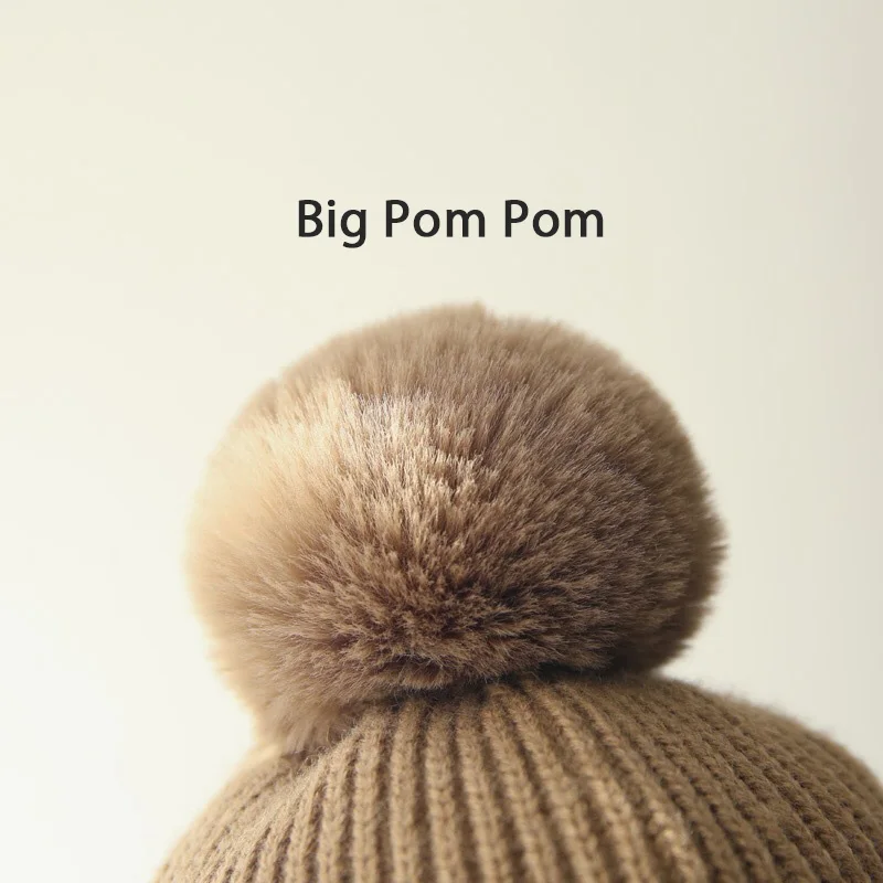 Gorro de lana con pompón grande para niños – Invierno 2-6 años - imagen 5
