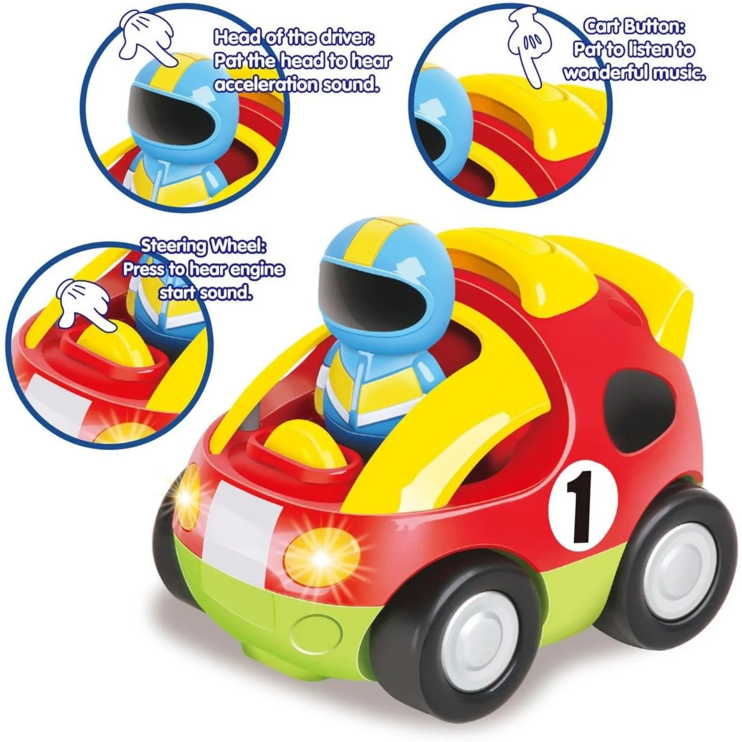 Coche RC dibujos animados con muñeca conductora para bebé - imagen 5