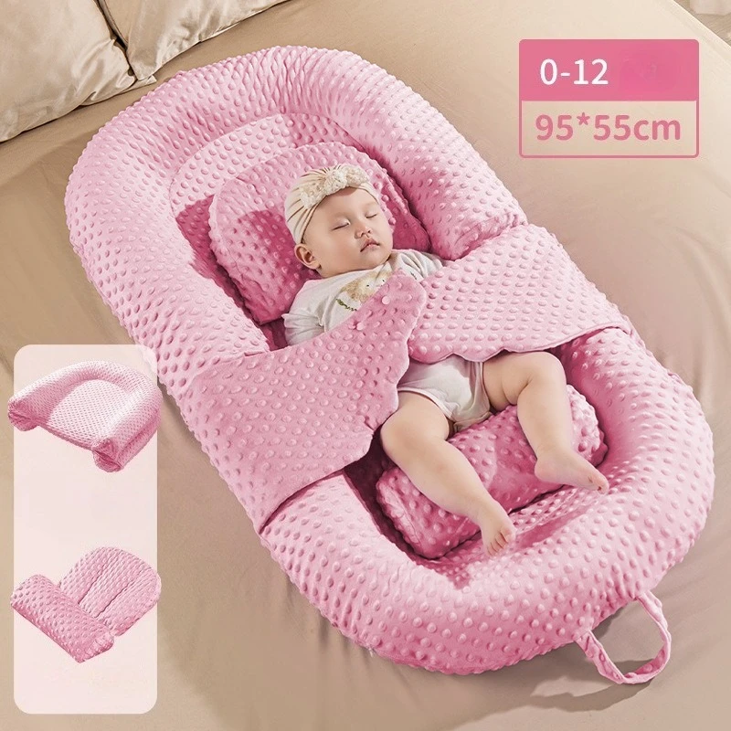 Almohada antirroces de algodón para recién nacido: descanso seguro - imagen 4
