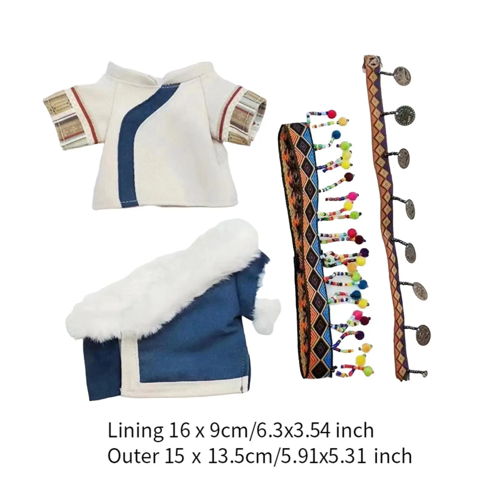 Conjunto de ropa étnica tibetana para muñecas, disfraz cómodo - imagen 4