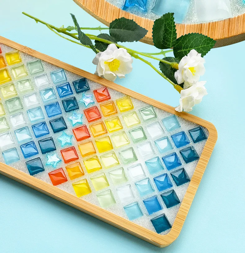 Proceso de pegado del mosaico