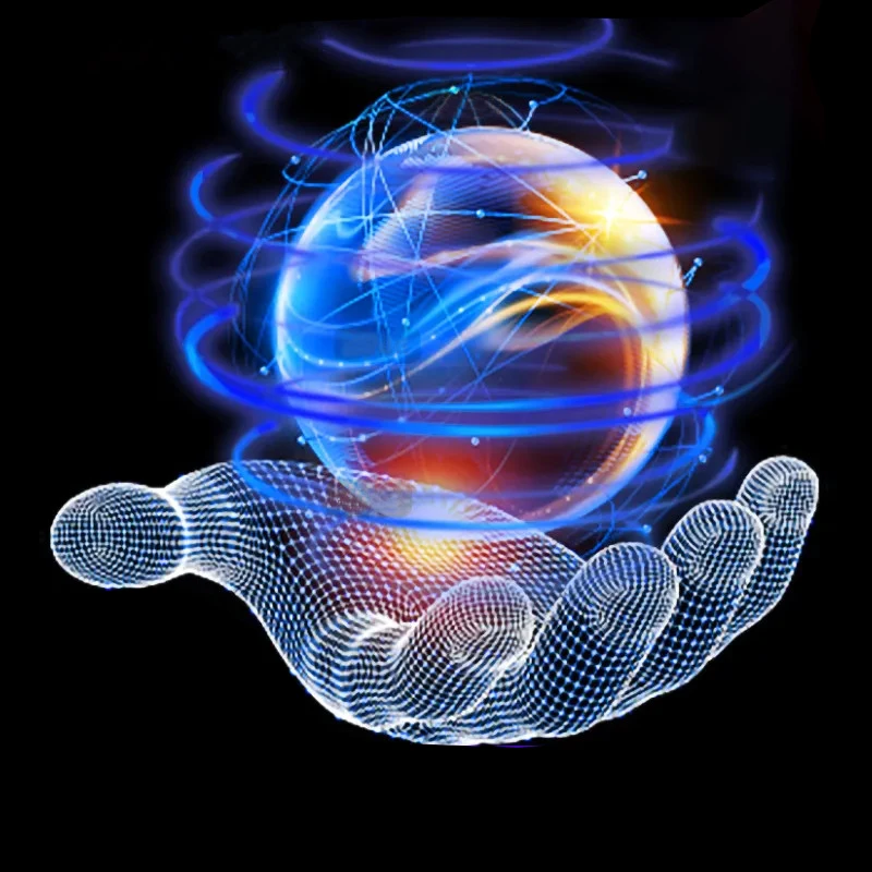 Bola voladora mostrando sus luces LED