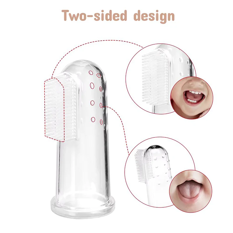 Cepillo silicona para dientes de leche bebé – Suave y transparente - imagen 2