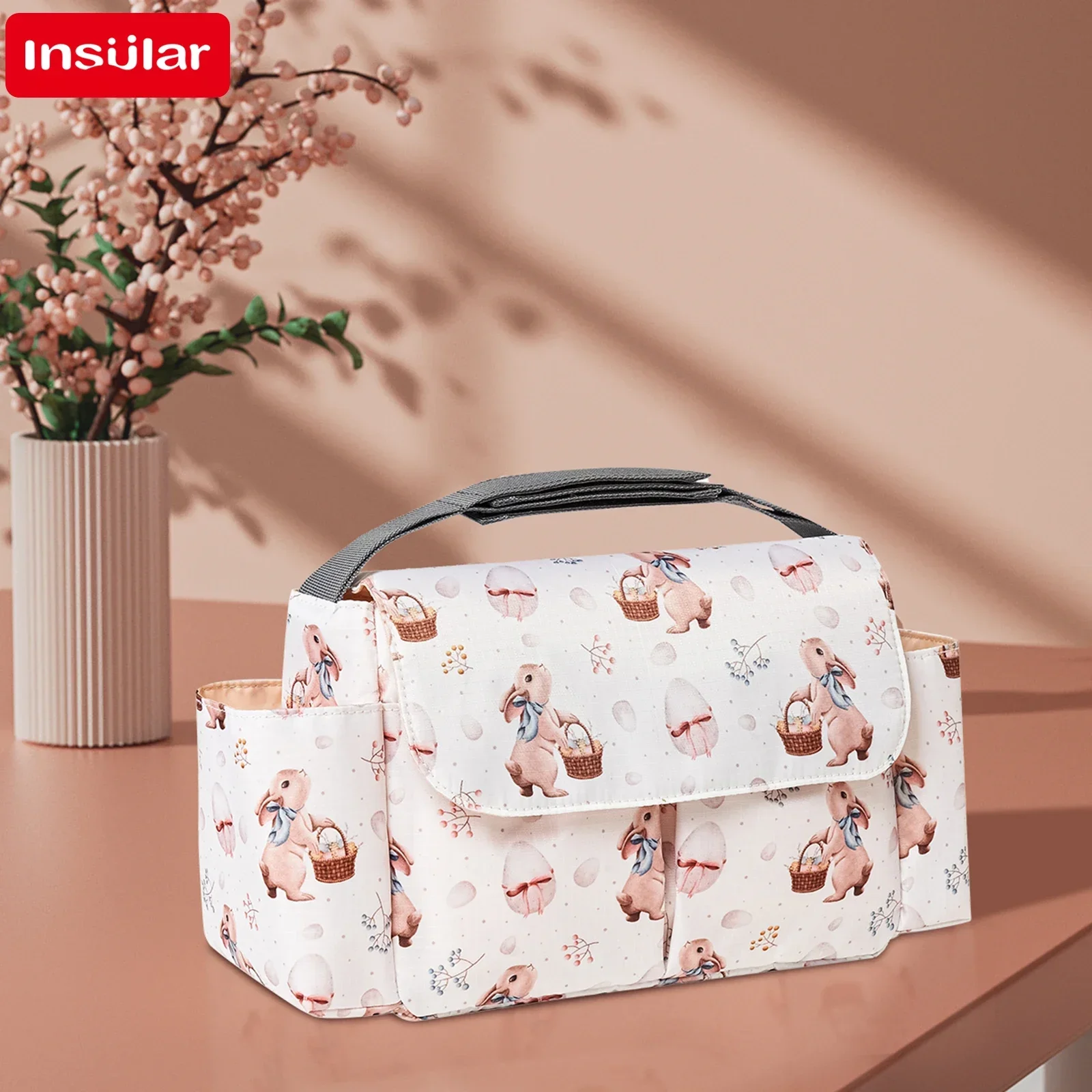 Bolsa de pañales impermeable para cochecito – Organizador con gancho - imagen 3