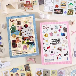 Libro de pegatinas retro en papel para manualidades y planificador