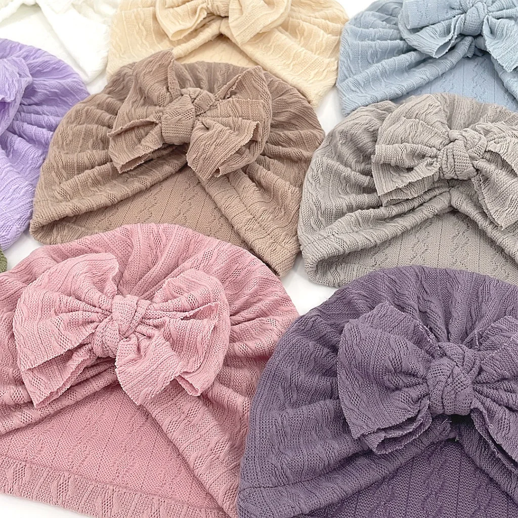 MILANCEL gorro bebé con lazo dulce y capucha suave para recién nacido - imagen 2