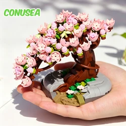 Set de ladrillos mini bonsái de flores con luz UV