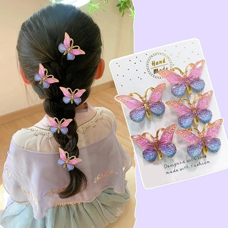 Horquillas de mariposa con efecto degrade para bebé - imagen 3