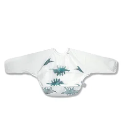 Babero impermeable de manga larga para bebés con bolsillo