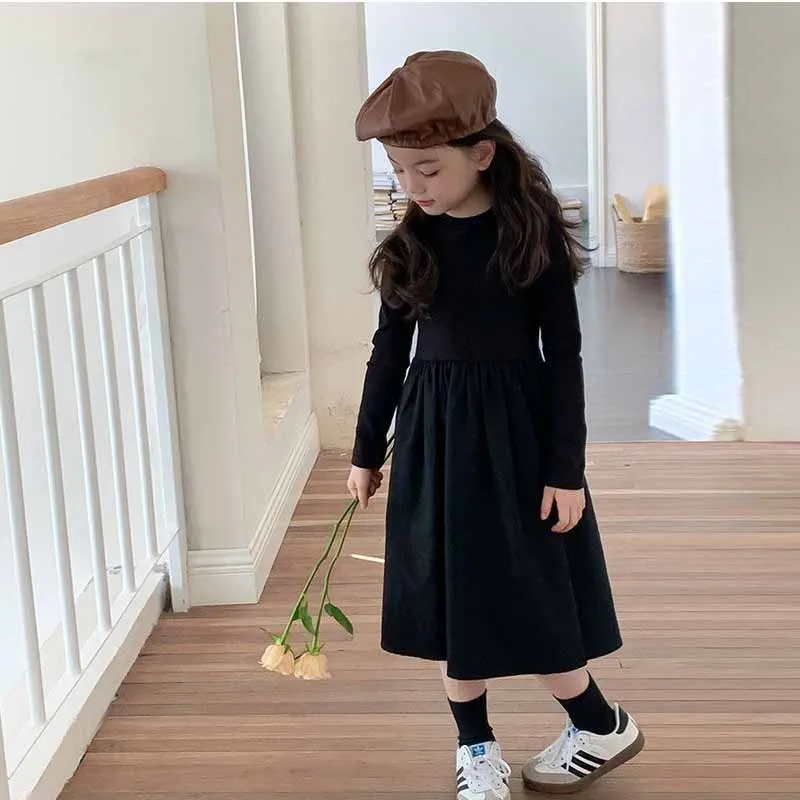 Vestido princesa de manga larga para niñas – Primavera y otoño