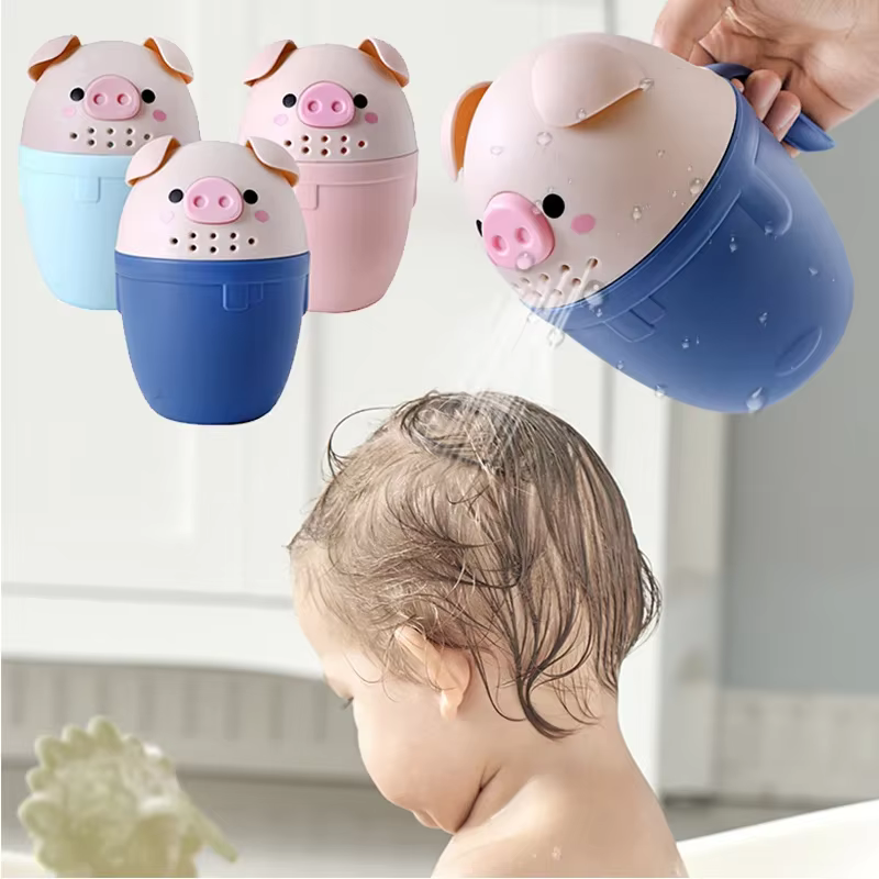 Taza de enjuague champú bebé con protección ojos y diseño animado - imagen 2