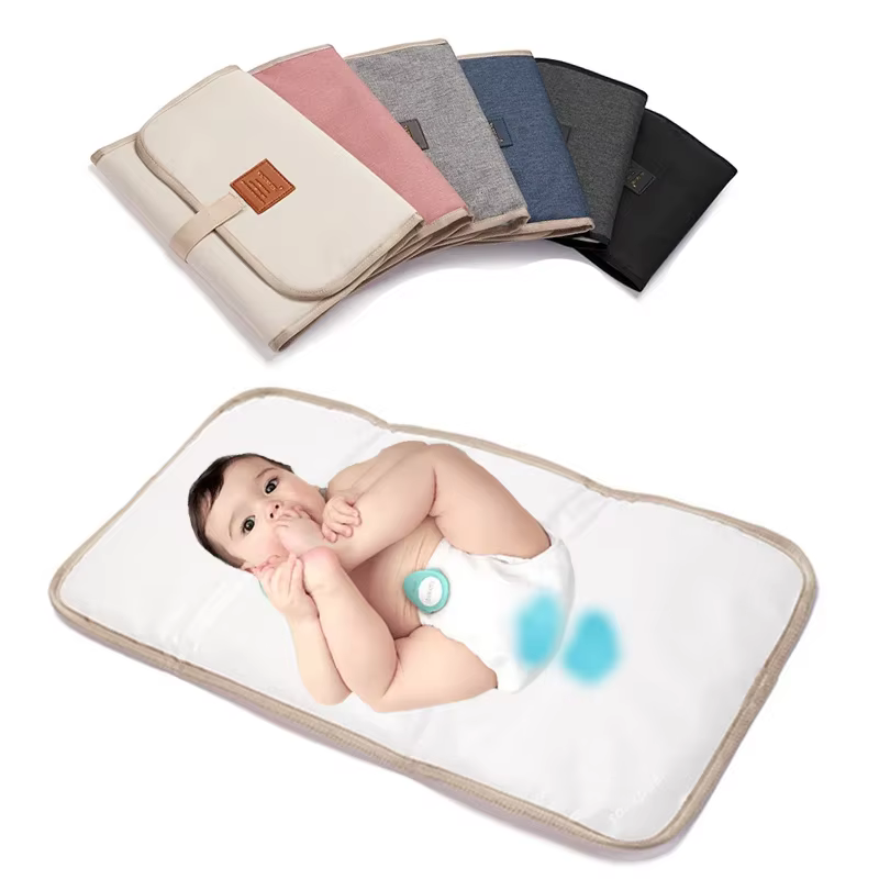 Alfombrilla cambiapañales de viaje impermeable plegable para bebé