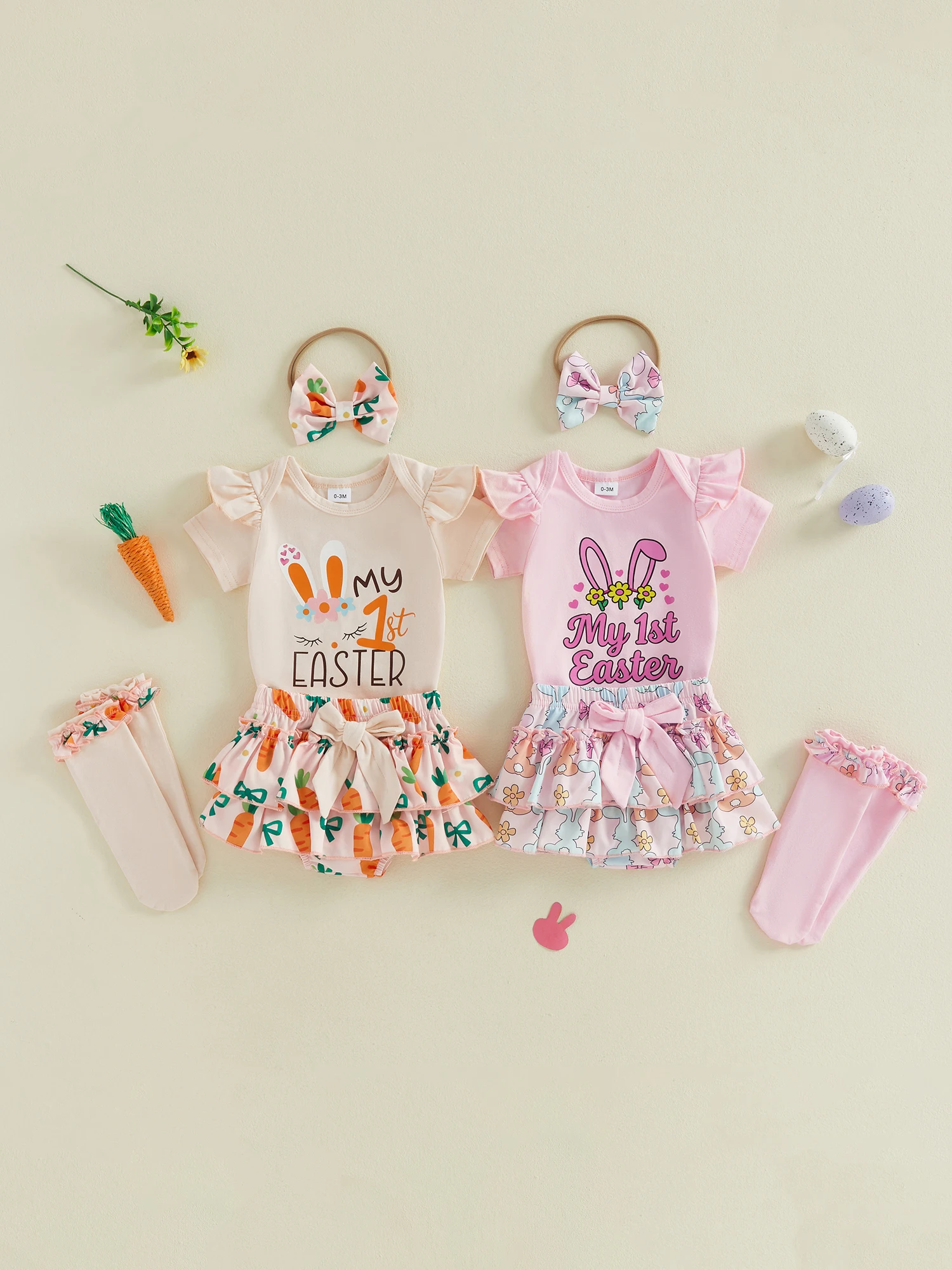 El conjunto puesto, ideal para celebraciones de Pascua y primavera