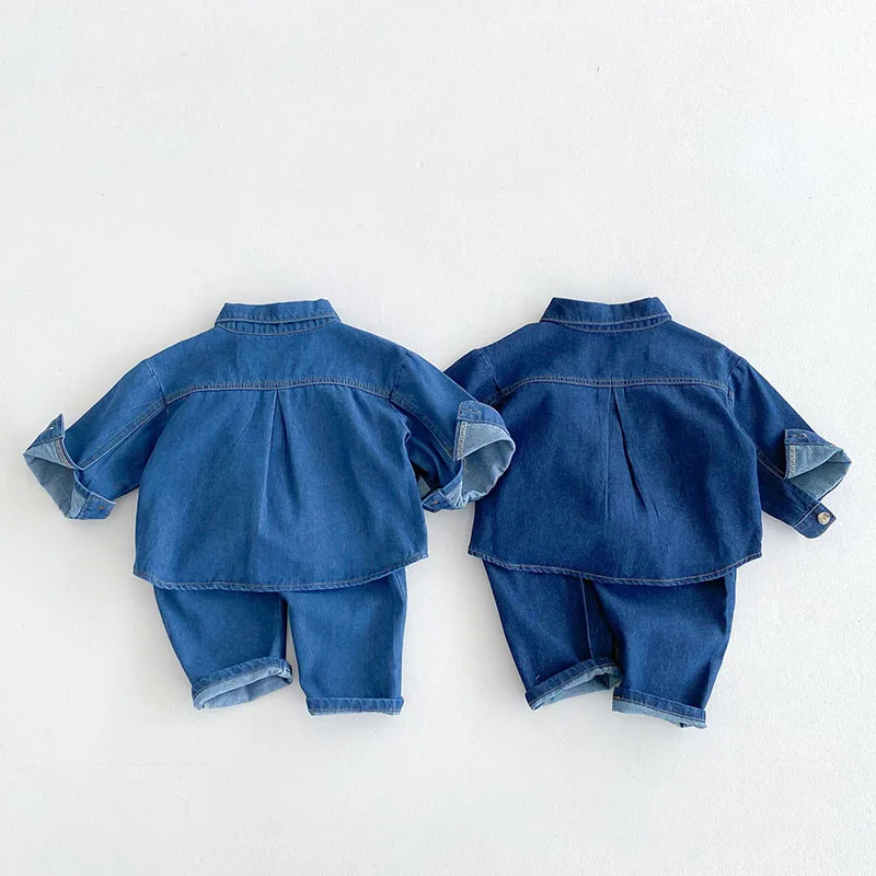 MILANCEL conjunto vaquero de otoño para niños con bolsillo - imagen 4